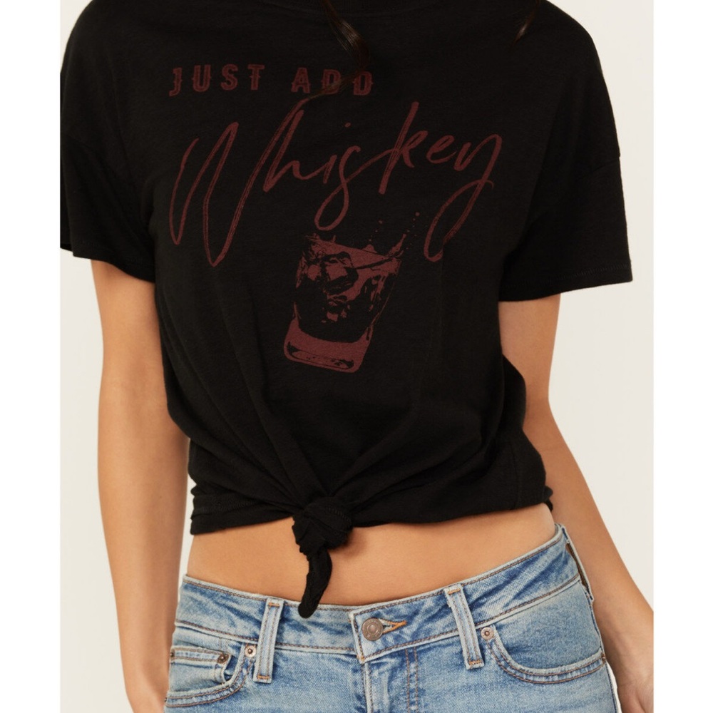 Shyanne Women’s Just add whisky graphic short sleeve tee